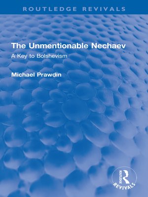 cover image of The Unmentionable Nechaev